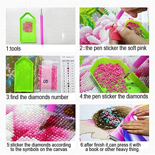 Pintura de diamante grande diamante Flores roxas por kits numéricos, DIY 5D Diamond Diamond Round Drill