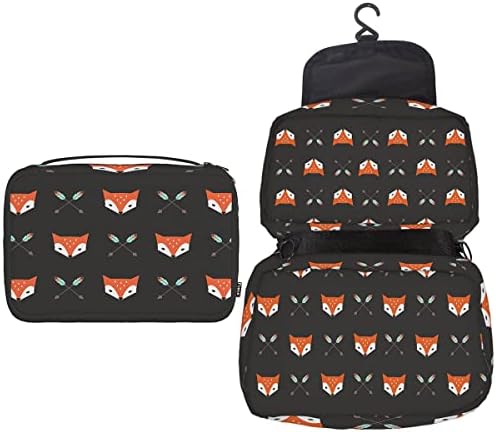 Pznen Bolsa de higieness fox fox, tamanho pequeno, raposa vermelha de raposa selvagem, animal preto pendurado