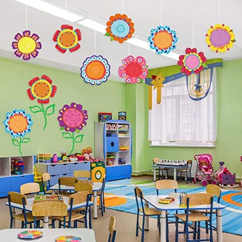 Flores recortes da primavera Blooms Cutouts Versátil Flores coloridas Decoração de sala de aula