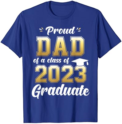 Mens orgulhoso pai de uma turma de uma camiseta de 2023 pós-graduação Daddy Senior 23