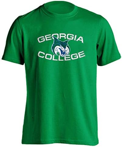 Georgia College GCSU Bobcats Arch Mascot Logotipo Camiseta de manga curta…
