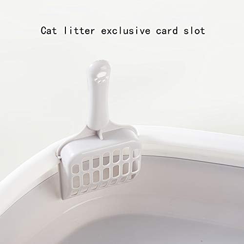 Caixa de areia de gato com colher e escudo gatinho banheiro pp durável design destacável