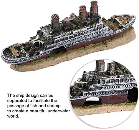 Decoração de aquário Viagasafamido, Titanic perdeu naufrágio de barcos aquários decoração de aquário