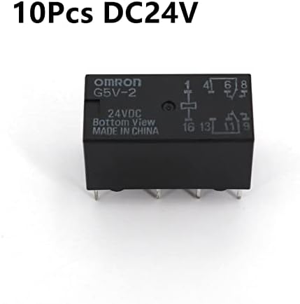 Exongy 10pcs original G5V-2 DC5V/12V/24V PCB MONTAGEM MIND SINAL Relé de Mini Signal