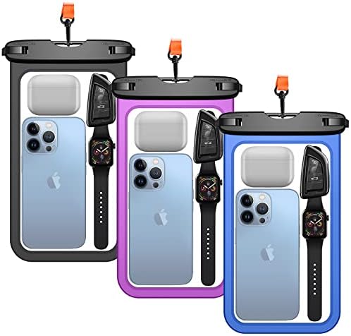 [9 ] Wilbur grande bolsa de telefone à prova d'água, capa de celular subaquático IPX8 Saco seco universal para iPhone 13 Pro Max/12 Pro/11/Se/Xr/X/8, Galaxy S22+/S21, Nota 20/10, Pixel, OnePlus ; para [flutuante/natação]