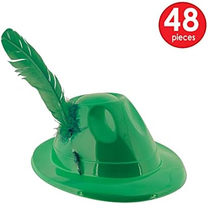 Beistle 66069-g plástico alpino com penas, 48 ​​peças, verde