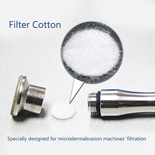 Filtro de microdermoabrasão, 100pcs MicrodermoBrasion Filtros de algodão Filtros de filtragem redonda de redonda Filtros de vácuo faciais