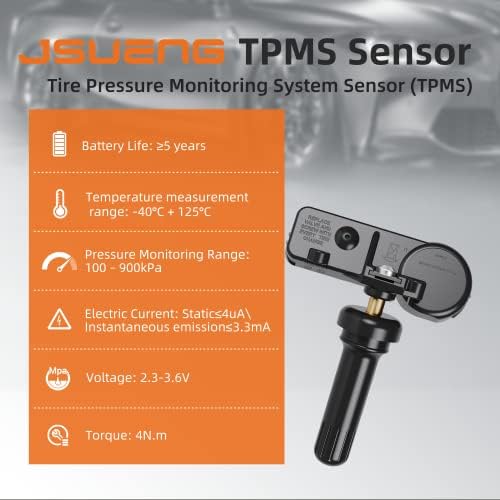 Sensor Subaru TPMS, sensor de monitor de pressão dos pneus de 315MHz ajuste para Subaru Crosstrek Forester Impreza Legacy Outback Tribeca, 4 PCS Sensor de pneu Substitua#28103AG00A, 28103AG01C, 28103AG01B, 28103AJ00A