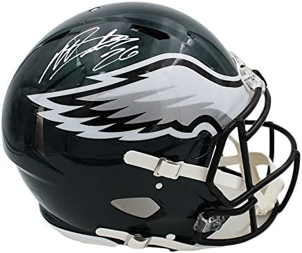 Miles Sanders contratou o capacete da NFL autêntico da Philadelphia Eagles - capacetes NFL autografados