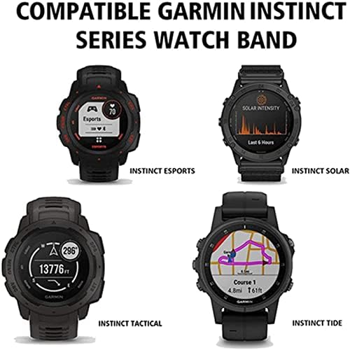 Skm Silicone Watch Band para Garmin Instinct/Instinct Tide/Esports/Solar/Substituição Tática Relógio Banda