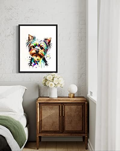Pôster de impressão em aquarela para aquarela de HomeArtprint, decoração de arte de parede abstrata para quarto, sala de estar e banheiro, cachorrinho para cachorros presentes, decoração de pintura de obras de cães. )