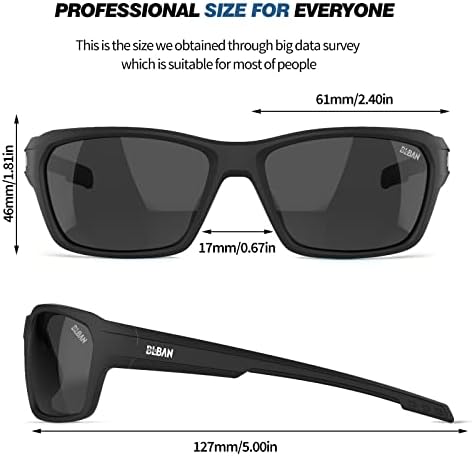 Óculos de sol polarizados para homens para homens Mulheres leves TR90 Frame Ciclismo de beisebol Running