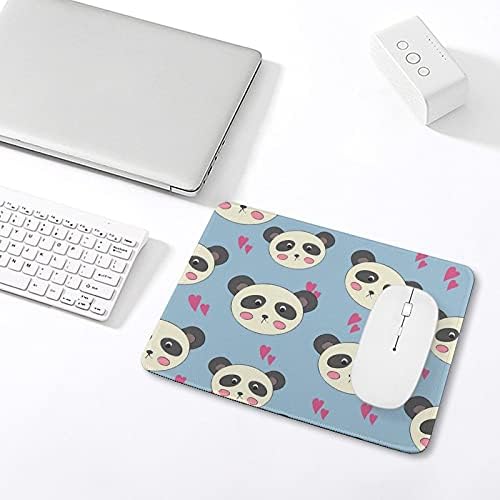 Pandas e Hearts Mouse Pad Gaming Mousepad Tapete de borracha com desenhos e borda costurada
