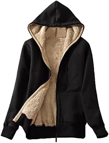 Jackets de inverno de Twgone para mulheres lã de lã revestida com capuz casaco quente fora do casaco