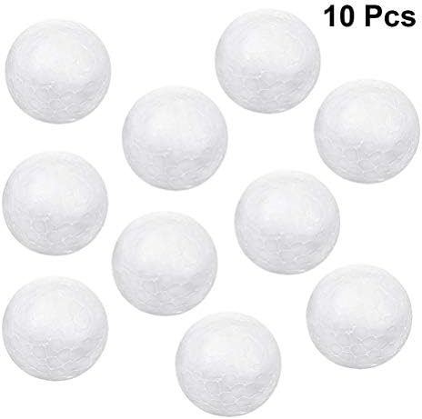Bolas de espuma branca de Toyvian, 10 PCs Polystireno Craft Balls Craft Balls para Diy Craft Party Decoration - 3cm