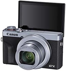 Câmera Canon PowerShot Vlogging [G7X Mark III] Câmera de streaming de vídeo 4K, suporte de vídeo em 4K vertical com Wi-Fi, NFC e Touch Tilt LCD, prata, prata, prata