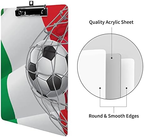 Objetivo de futebol e bandeira da Itália Bandeira de clipes de clipes de clipes de clipes portátil