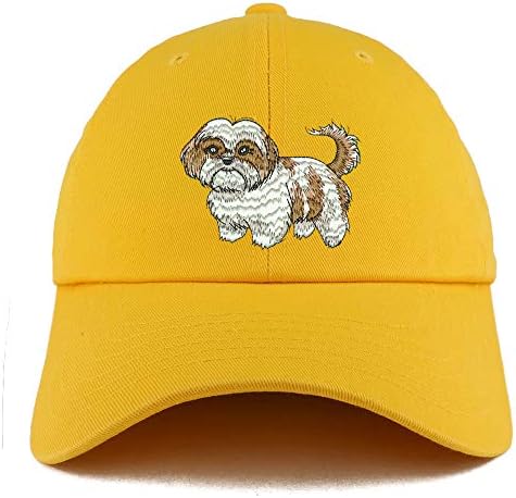 Loja de vestuário da moda Shih Tzu Dog Bordado de baixo perfil de algodão macio touca de chapéu de pai