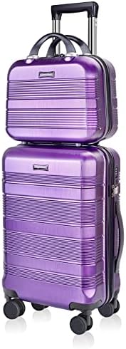 GigabitBest 20 bagagem de mão e 14 bolsa de cosméticos, caixa de transporte de pc abds+pc com trava TSA, conjuntos
