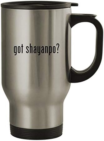 Presentes Knick Knack Got Shayanpo? - caneca de viagem de aço inoxidável de 14 onças, prata