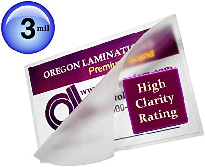 Oregon laminações premium size as bolsas de laminação quente 3 mil 12,25 x 17 311 mm x 432 mm de limpeza