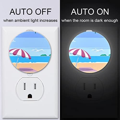 2 Pacote de plug-in Nightlight LED Night Light com sensor de entardecer para o amanhecer para o quarto