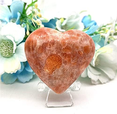 Qiaononai zd1226 1pc Natural Golden Sunstone Heart Heart Hand Made Made Quartz Crystal Gemtones