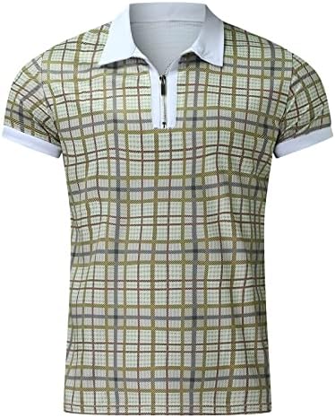 Camisas para homens, camisa masculina camisa de golfe retro cor ao ar livre mangas curtas de botão