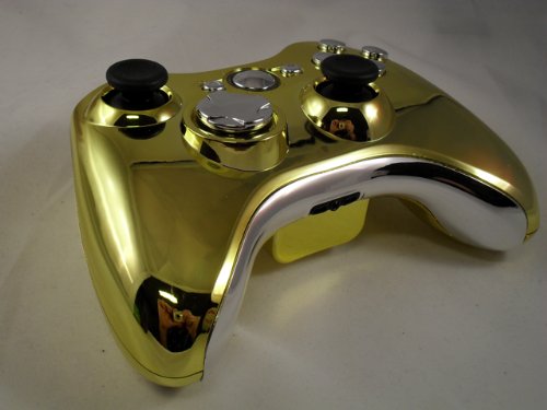 Gold/Chrome Xbox 360 Modded Controller Cod Ghosts, Call of Duty Black Ops 2, MW2, MW3, Mod Gamepad