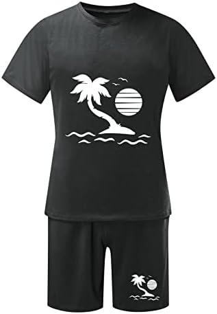 Camisas de vestido de verão bmisEgm para homens roupas de verão praia de manga curta camisa estampada de terno curto terno de lazer