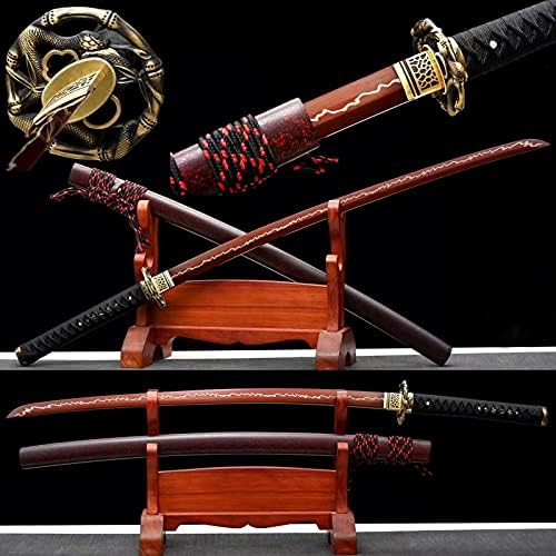 ZPGP Made Japonês Samurai espada Katana Spring Aço de aço Red Cut Sharp Cut