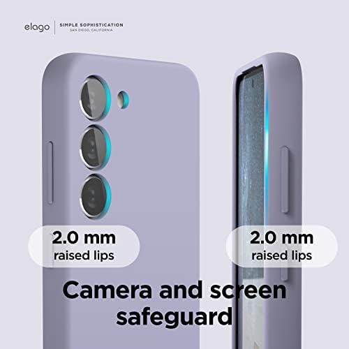 ELAGO Compatível com a caixa Samsung Galaxy S23, caixa de silicone líquido, cobertura de proteção de corpo inteiro, capa de telefone esbelto e slim, revestimento de microfibra macia anti-arranhão, 6,1 polegadas
