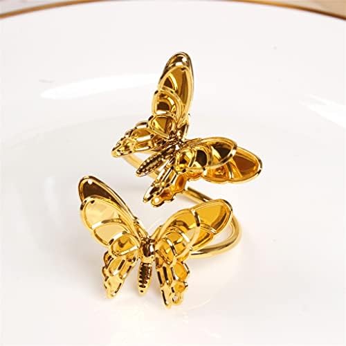 N/A 12pcs guardas fuckle dourada pano de borboleta círculo criativo metal animal hotel decoração ornamento