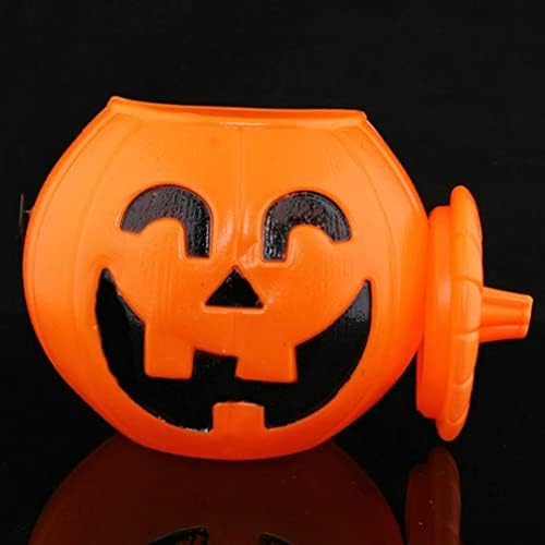 Abofan Candy Candy Bulk Halloween Pumpkin Candy Bucket com truques de tampa ou cesta de plástico