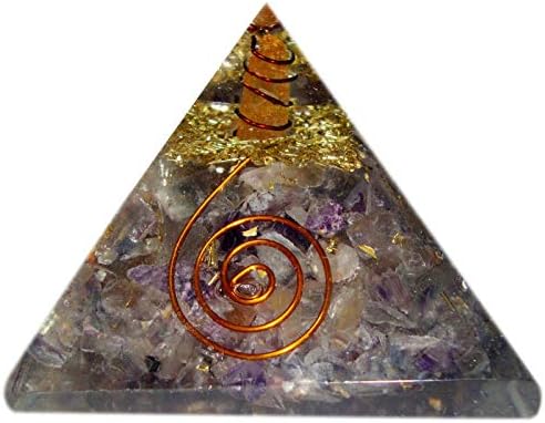 Sharvgun Amethyst Crystal Chakra Stone Orgonita Pirâmide Gerador de Energia Positiva Meditação Chakra Balanceamento