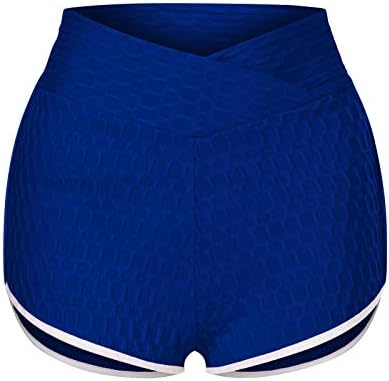 Manhong leggings de cintura alta sólida ealstic calça de moletom moda feminina shorts de cor de ioga de ioga de ioga de ioga azul