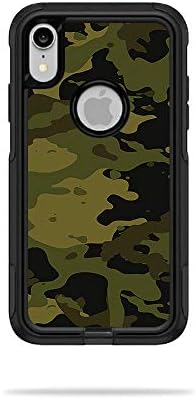 MightySkins Skin Compatível com o comuter OtterBox IPhone XR Case - Camuflagem Verde | Tampa de vinil protetora,
