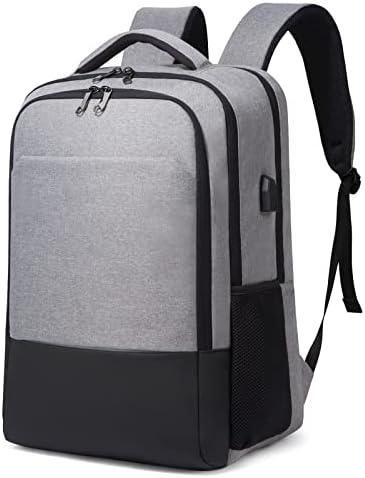 Mochila de busca para masculino para trabalho, viagens de mochila com porta USB e fone de ouvido, mochila de trabalho