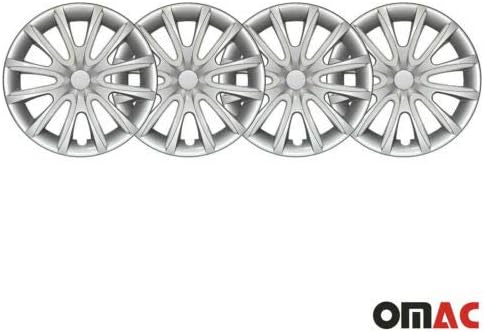 Capas cubos OMAC de 16 polegadas para Nissan Altima Gray e White 4 PCs. Tampa das jantes da roda - tampas do cubo - substituição externa dos pneus de carro