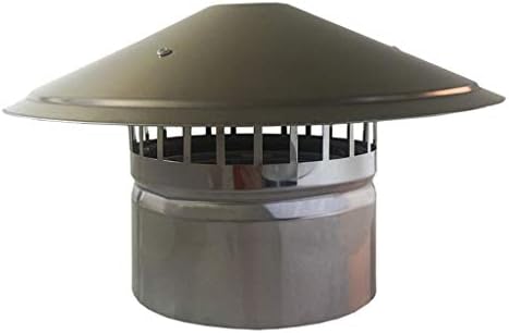 LXLTL CHIMNEY Cuzinho de aço inoxidável, tampa de chuva de tubo Tampa do protetor Terminação de teto capota para durar o capô de chapéu de chuva, 75mm