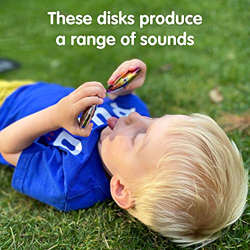Botões de som refletivos sensoriais de tickit - conjunto de 3 - seguro para todas as idades - discos espelhados para bebês e crianças pequenas - brinquedos de empilhamento sensorial