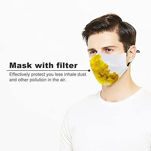 Criador de pó de poeira capas de roupas de segurança máscaras de tecido design colorido belo presente de fumaça