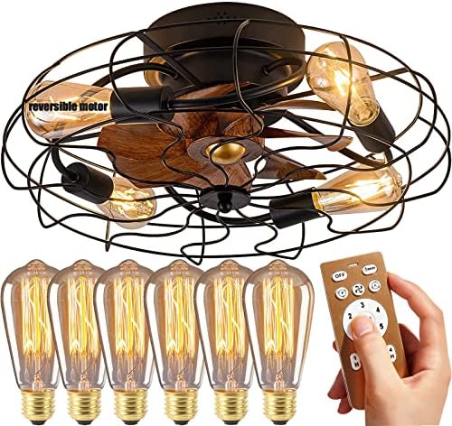Bulbos de Guiqu Edison, lâmpadas antigas de âmbar e26, lâmpadas diminuídas, lâmpada de 40w / 260 lumens / 2300k, lâmpada Edison para pendente clássico ou ventilador de teto - 6pc