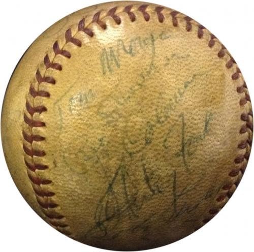 A equipe dos Yankees da década de 1950 assinou o beisebol Yogi Berra Whitey Ford Rizzuto Auto CBM - Bolalls
