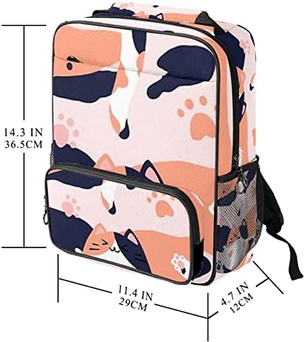 Mochila de viagem VBFOFBV, mochila laptop para homens, mochila de moda, cartoon rosa de gato animal adorável