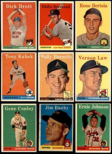 1958 Topps Baseball 100 Card Starter Set/lote EX/MT