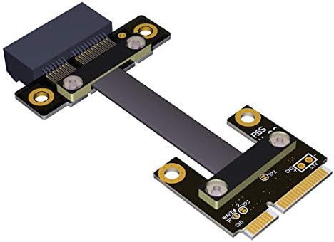 ADT-Link Riser PCIE 1X PCI-E X1 para Mini PCIE Half MPCIE RISER Adaptador Card de cotovelo Gen3.0 Cabo 8Gbps Mini PCI-E 1 PCI-Express