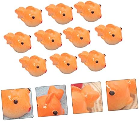 Yardwe 10pcs Micro paisagem Goldfish Kids Decor Cake Toy Toys Animal Toys Artificial Goldfish Decoração diy