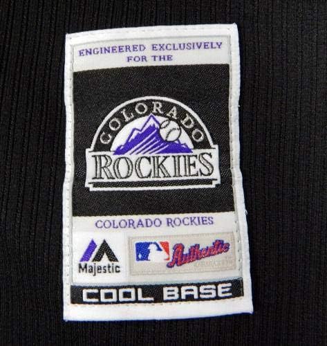2014-15 Colorado Rockies 62 Game usou Black Jersey BP ST DP02022 - Jerseys MLB usada no jogo