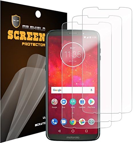 Mr.Shield projetado para o Moto Z3 Play/Moto Z3 Premium Clear Screen Protector [3-Pack] com substituição